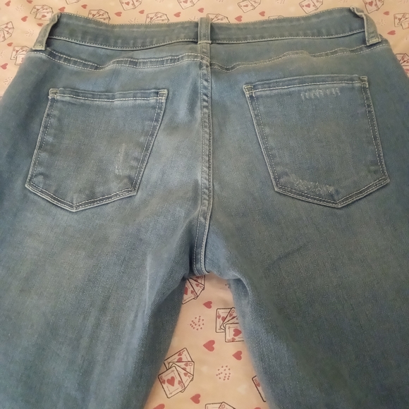 Arizona Women's Distressed Skinny Light Blue Jeans Size 5 Pre-owned - Picture 3 of 12